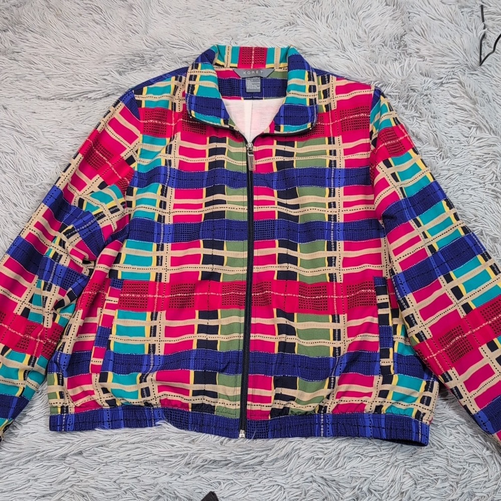 Vintage Koret Jacket Womens L‎ Sport Coat Pockets Lightweight Zip Up Comfort